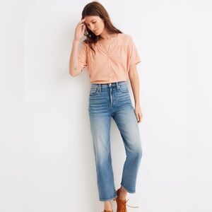 Madewell Slim Wide Leg Crop in Reggie Wash, Size 24